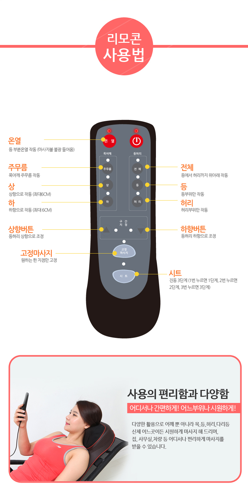 멘토 전신마사지기 테라피 목등 MT-301